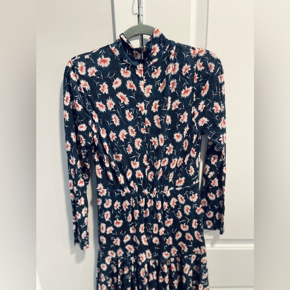 NWT! Designer! Rebecca Taylor Women's Long Sleeve Fleur Turtleneck Dress, Size M - Picture 10 of 12
